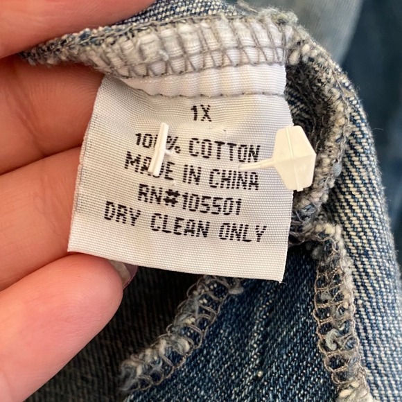 Double D Ranch PLUS Boho Western Desert Dry Goods Embroidered Jean Jacket Sz 1X - Picture 11 of 12